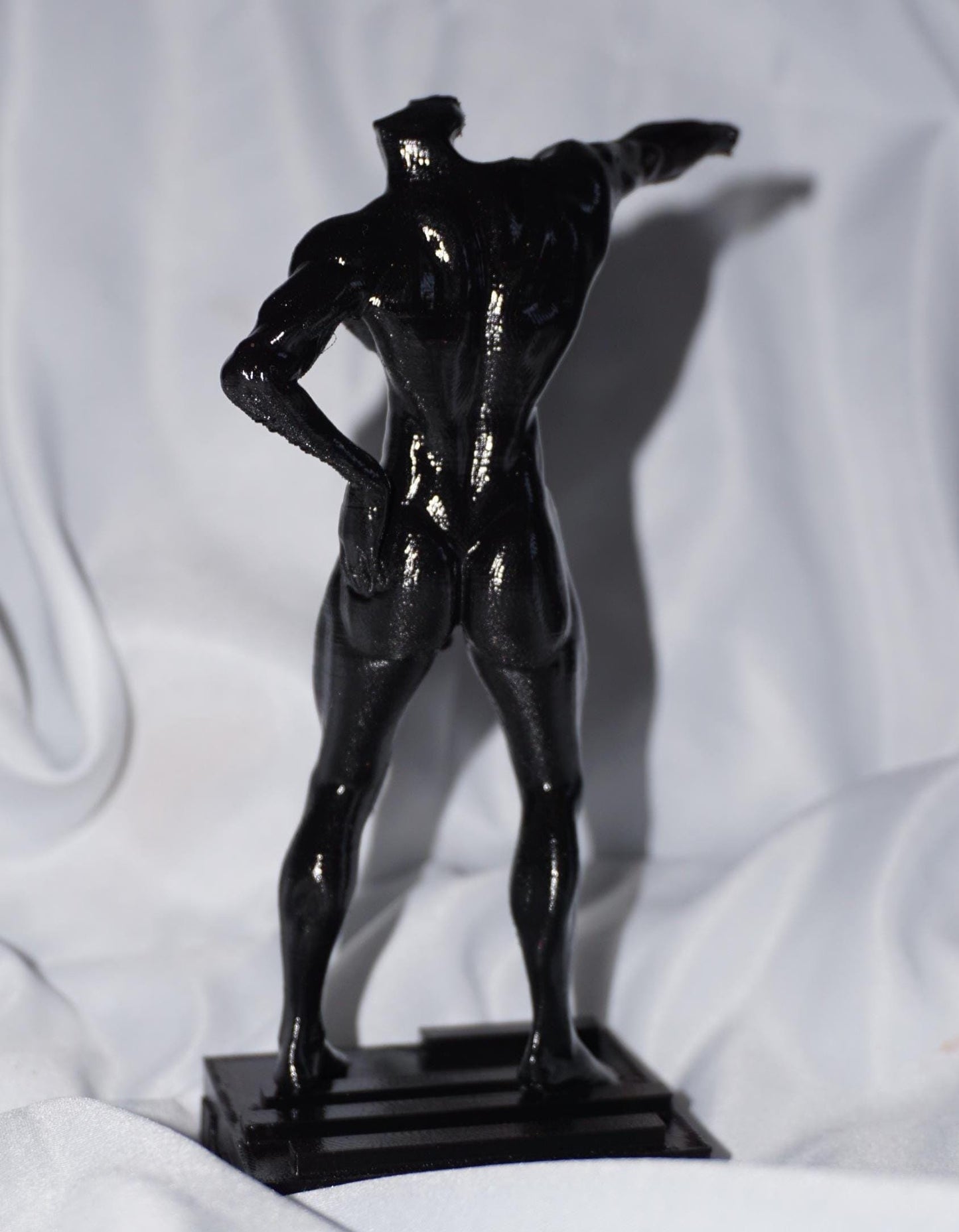 Echo of Command – Bronze & Obsidian Male Sculpture