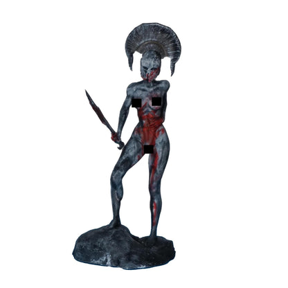 Endure – Wounded Hoplite Swordswoman Statue