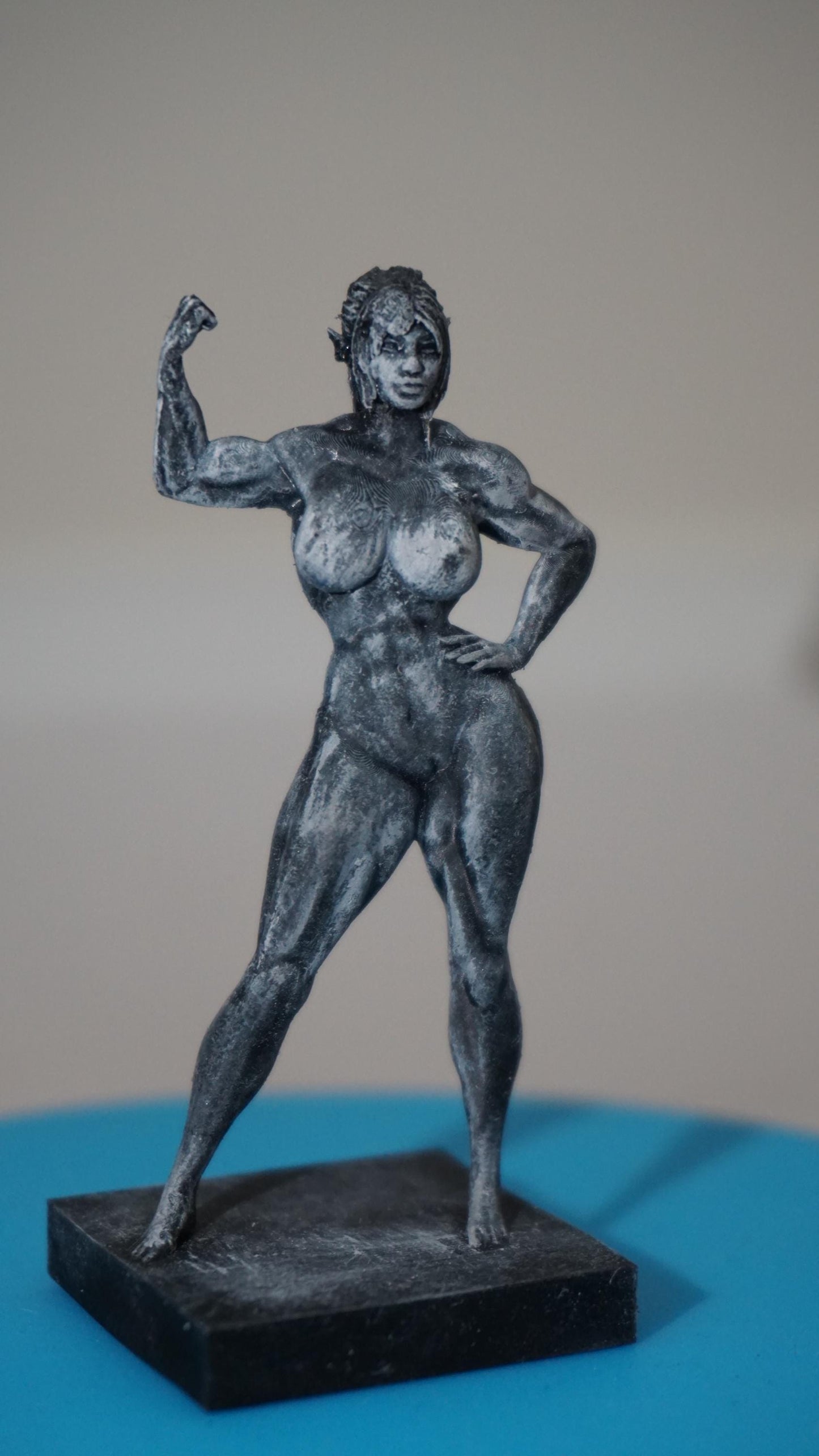 Iron Grace – Female Bodybuilder in Triumph | Sculpture