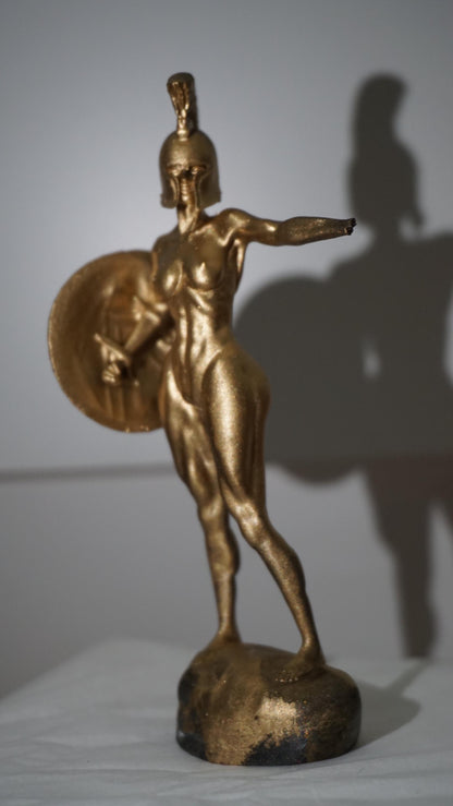 Greek Spartan Warrior Woman Figurine