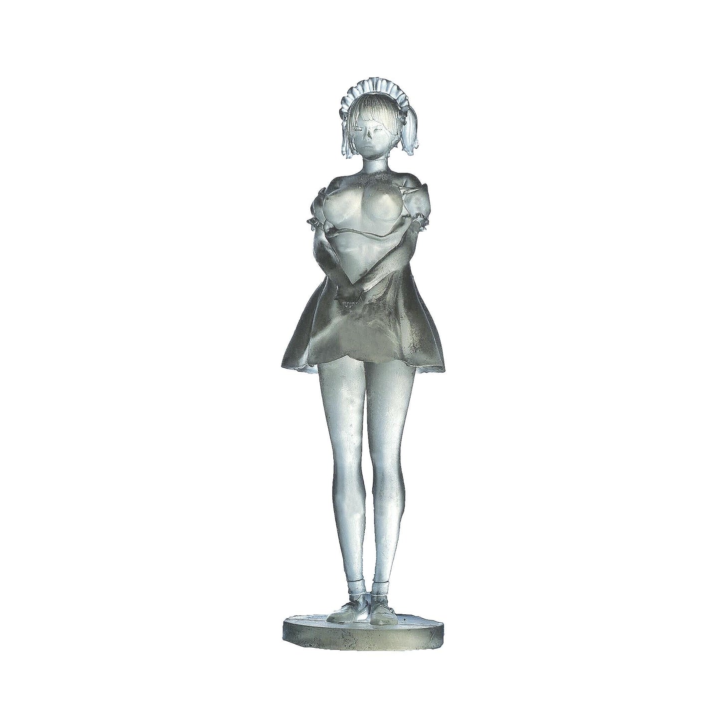 Crystal Clear Flirty Maid Statue