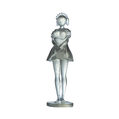 Crystal Clear Flirty Maid Statue