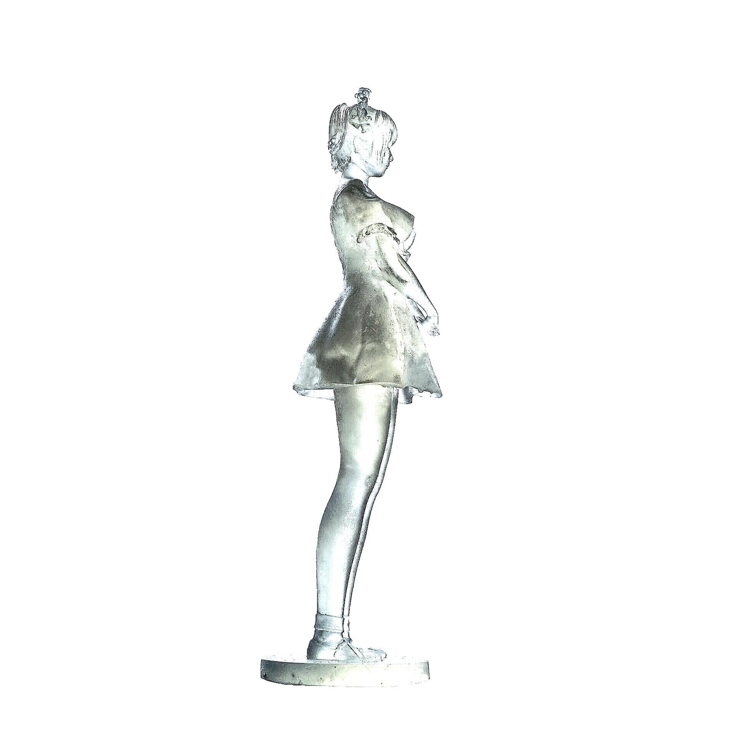 Crystal Clear Flirty Maid Statue