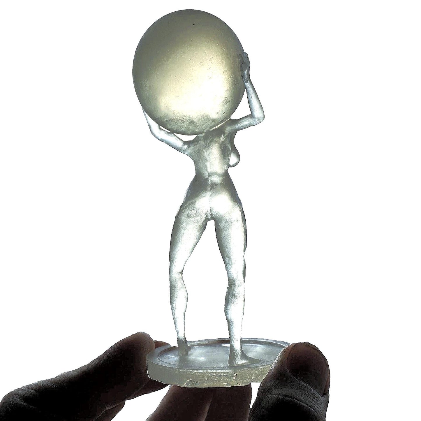 Crystal Clear Atlas Woman Sculpture