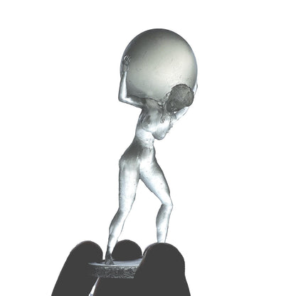 Crystal Clear Atlas Woman Sculpture