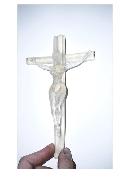 Crystal Clear woman, demon on a cross