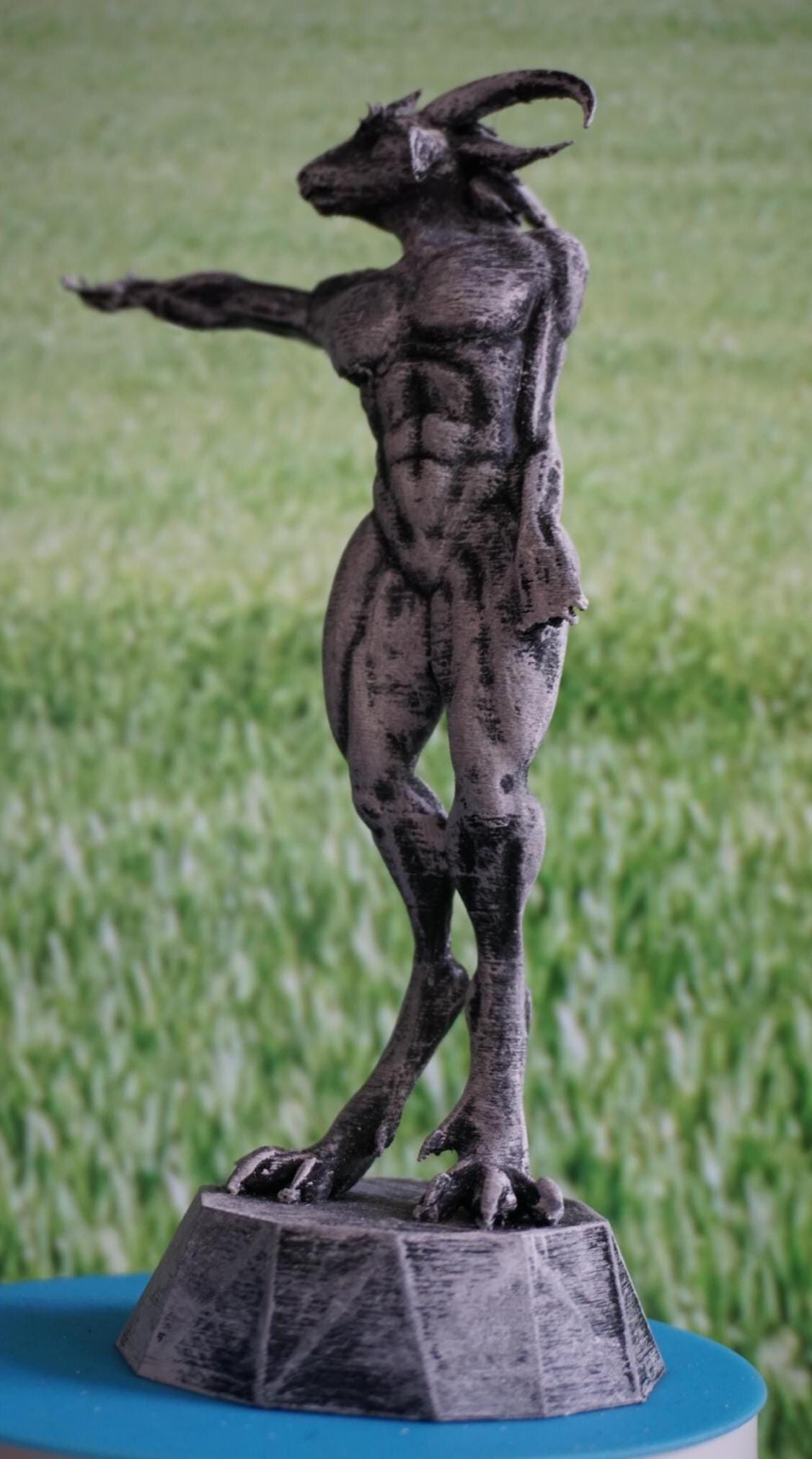 Reach – Goat Man Figurine Art