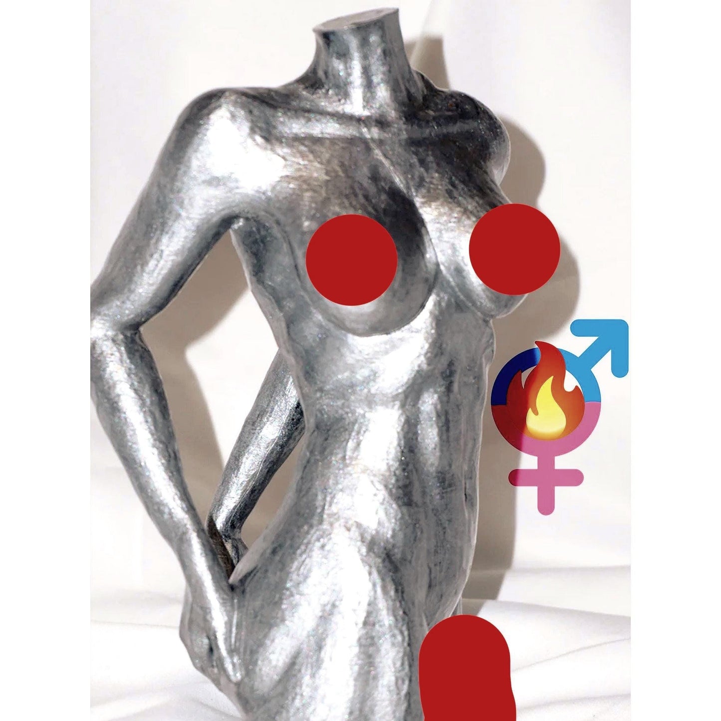 Transgender looking back - Statue