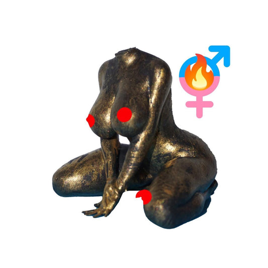 Transgender Kneeling Feminine - Statue