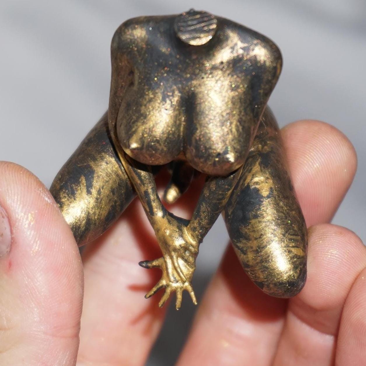 Transgender Kneeling Feminine - Statue